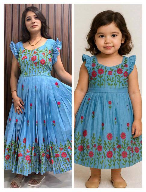 NEW LAUNCING MOTHER DAUGHTER FROCK cotton Mumbai baby clothing wholesale market